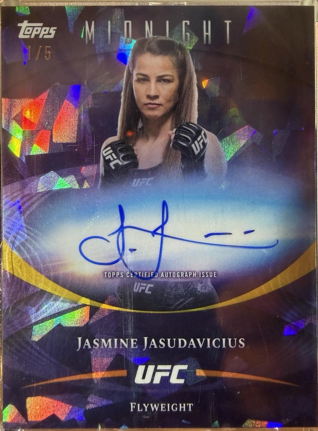 Jasmine Jasudavicius 2026 Topps Midnight UFC Base Autographs #BAV-JJ Twilight