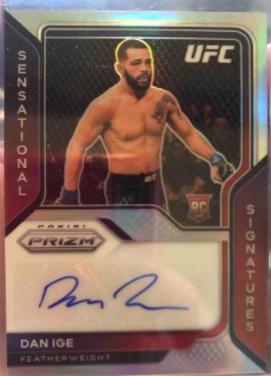 Dan Ige 2021 Panini Prizm UFC Sensational Signatures #SS-DIG Silver Auto