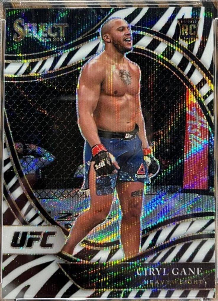 Ciryl Gane 2021 Panini Select UFC Octagonside #300 Zebra