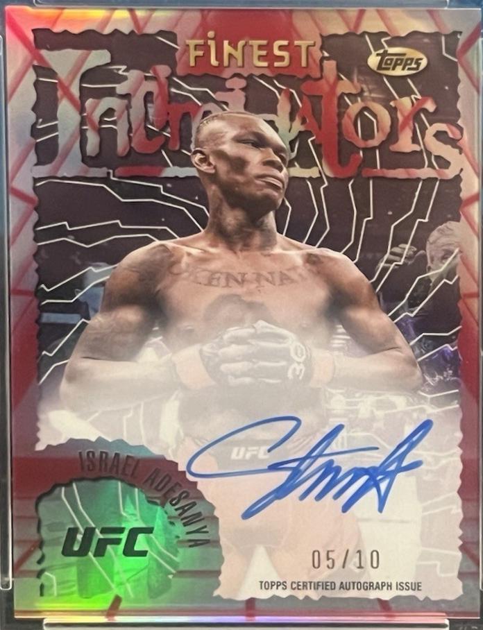 Israel Adesanya 2024 Topps Finest UFC Intimidators Autographs #IA-IAA Superfractor