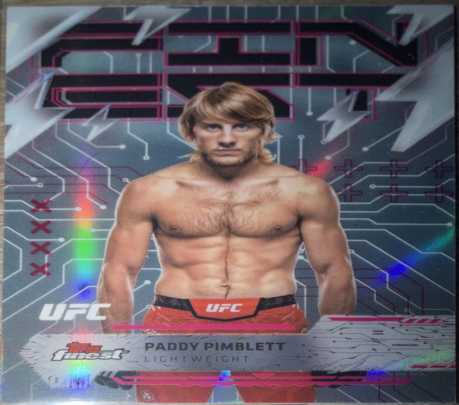 Paddy Pimblett 2025 Topps Finest UFC Base Rare #209 Refractor