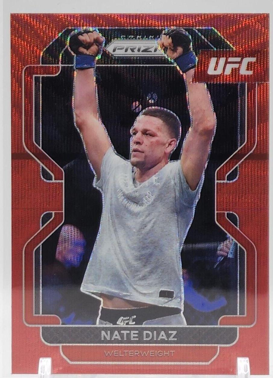 Nate Diaz 2022 Panini Prizm UFC Base #150 Ruby Wave