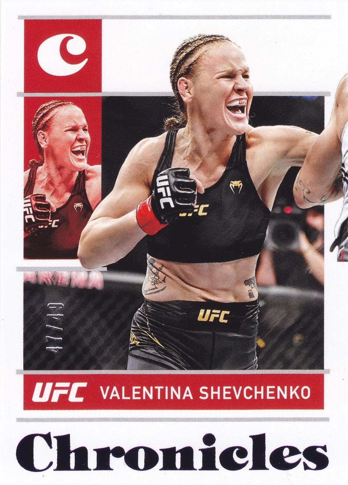 Valentina Shevchenko 2022 Panini Chronicles UFC Base Chronicles #42 Purple