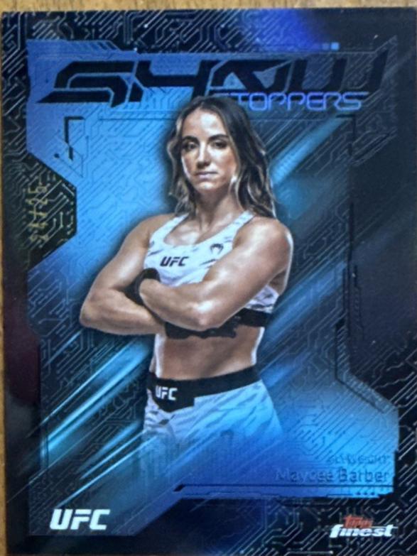Maycee Barber 2025 Topps Finest UFC Showstoppers #SS-22 Black Refractor