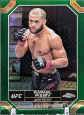 Rafael Fiziev 2024 Topps Chrome UFC Base #159 Green Refractor