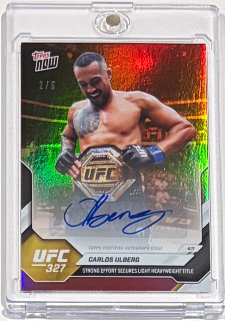 Carlos Ulberg Topps Now UFC Autographs #12A Autograph Red
