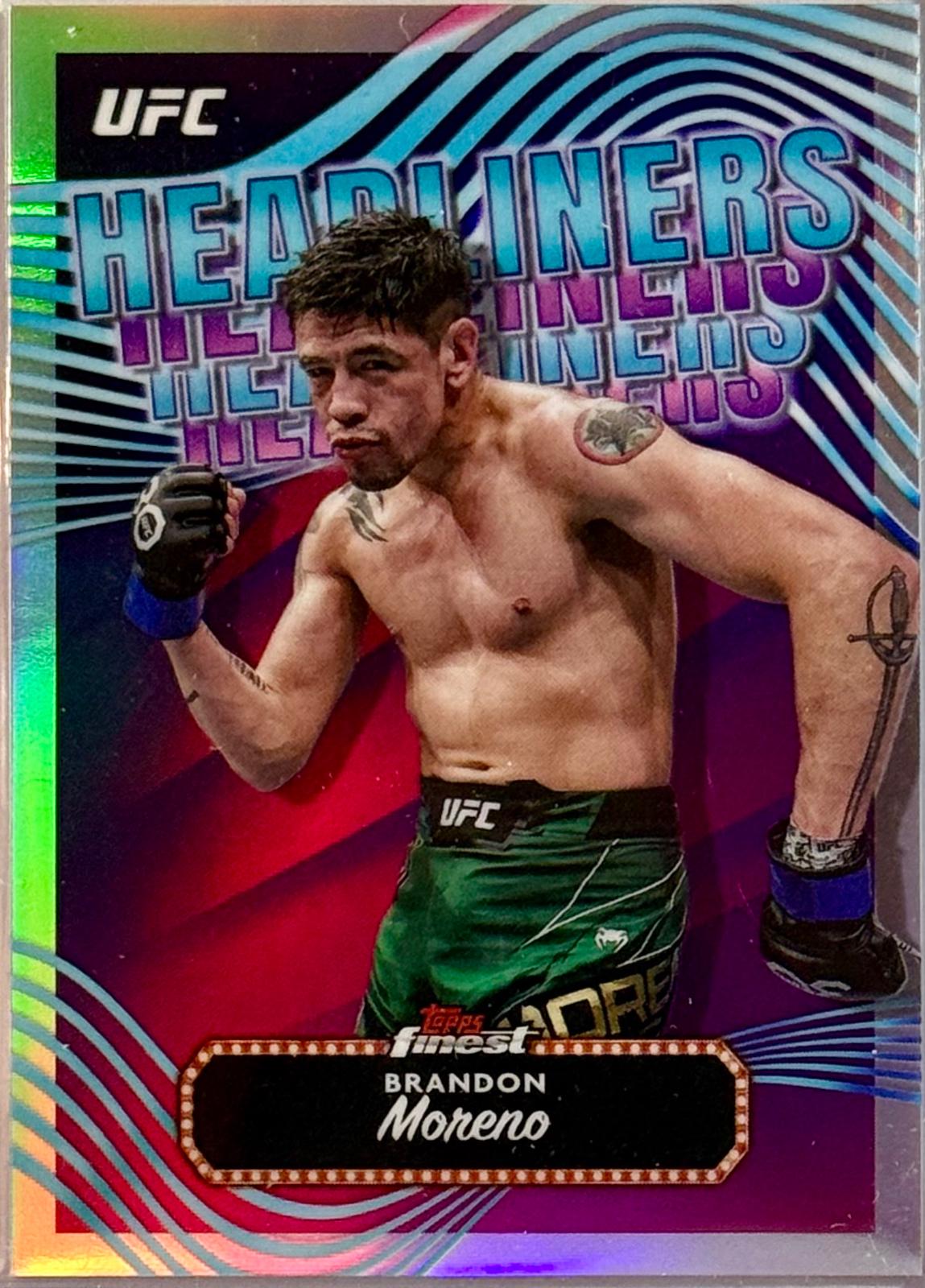 Brandon Moreno 2024 Topps Finest UFC Headliners #HDL-10 Refractor