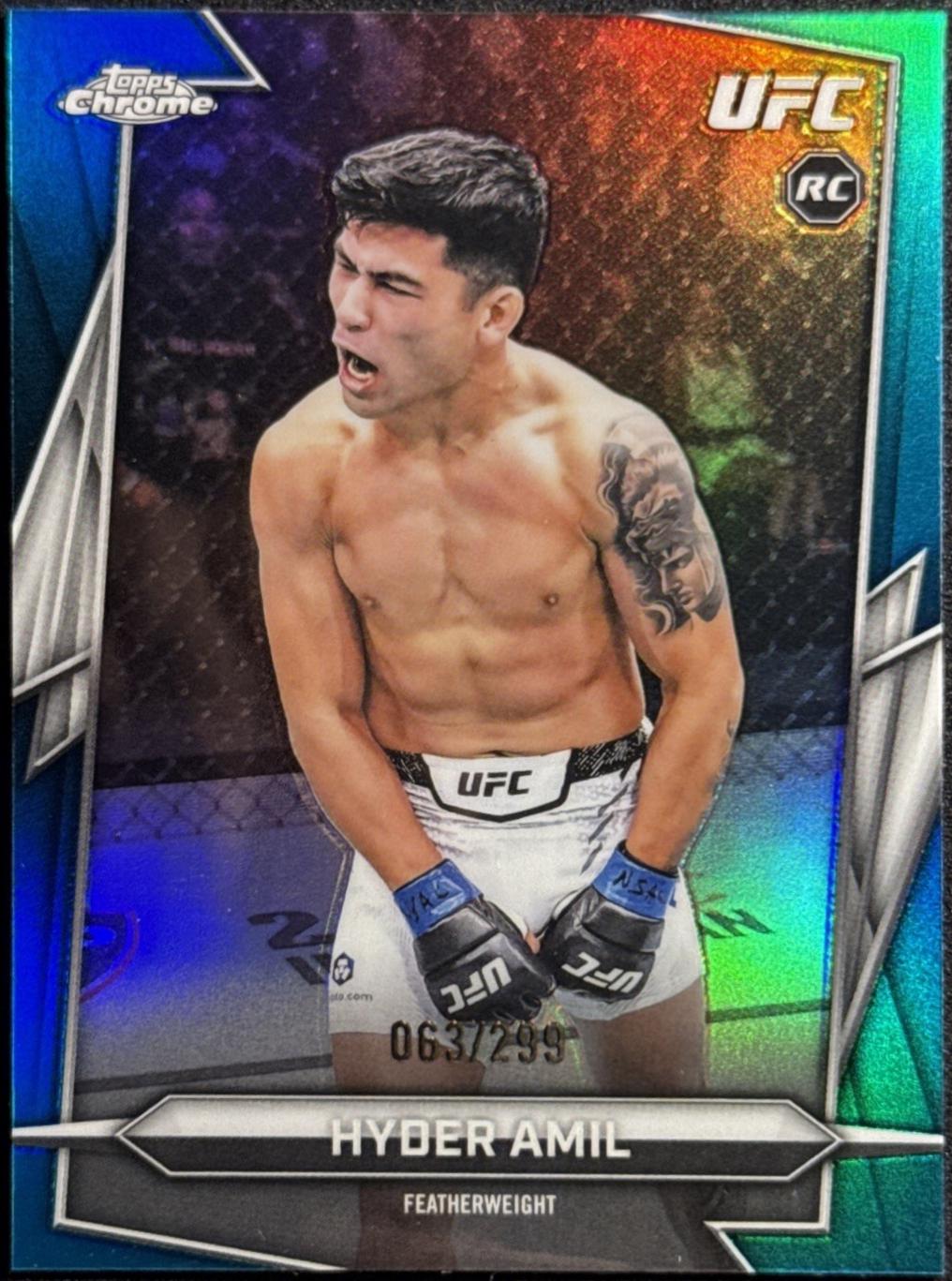 Hyder Amil 2026 Topps Chrome UFC Base #199 Teal Refractor