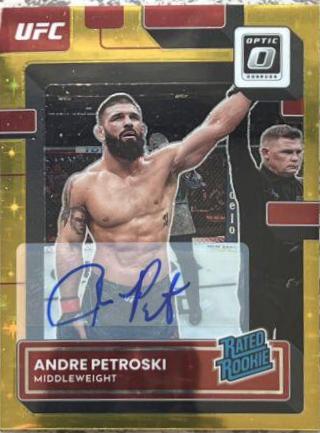 Andre Petroski 2023 Panini Donruss Optic UFC Base Rated Rookies Signatures #138 Gold Stars