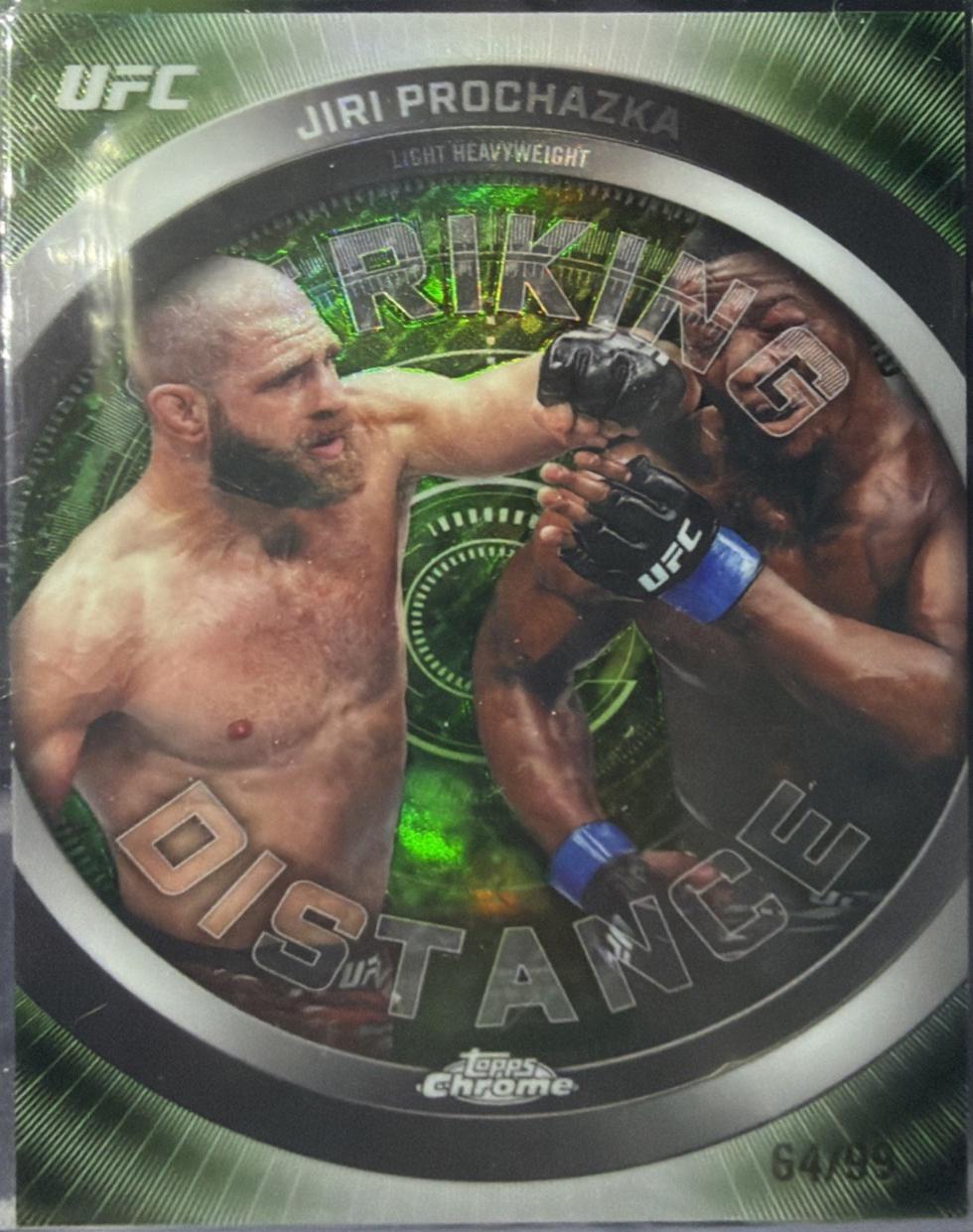 Jiri Prochazka 2026 Topps Chrome UFC Striking Distance #SD-7 Green Refractor
