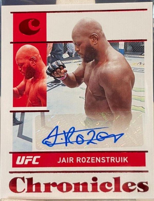 Jairzinho Rozenstruik 2022 Panini Chronicles UFC Chronicles Signatures #9 Red