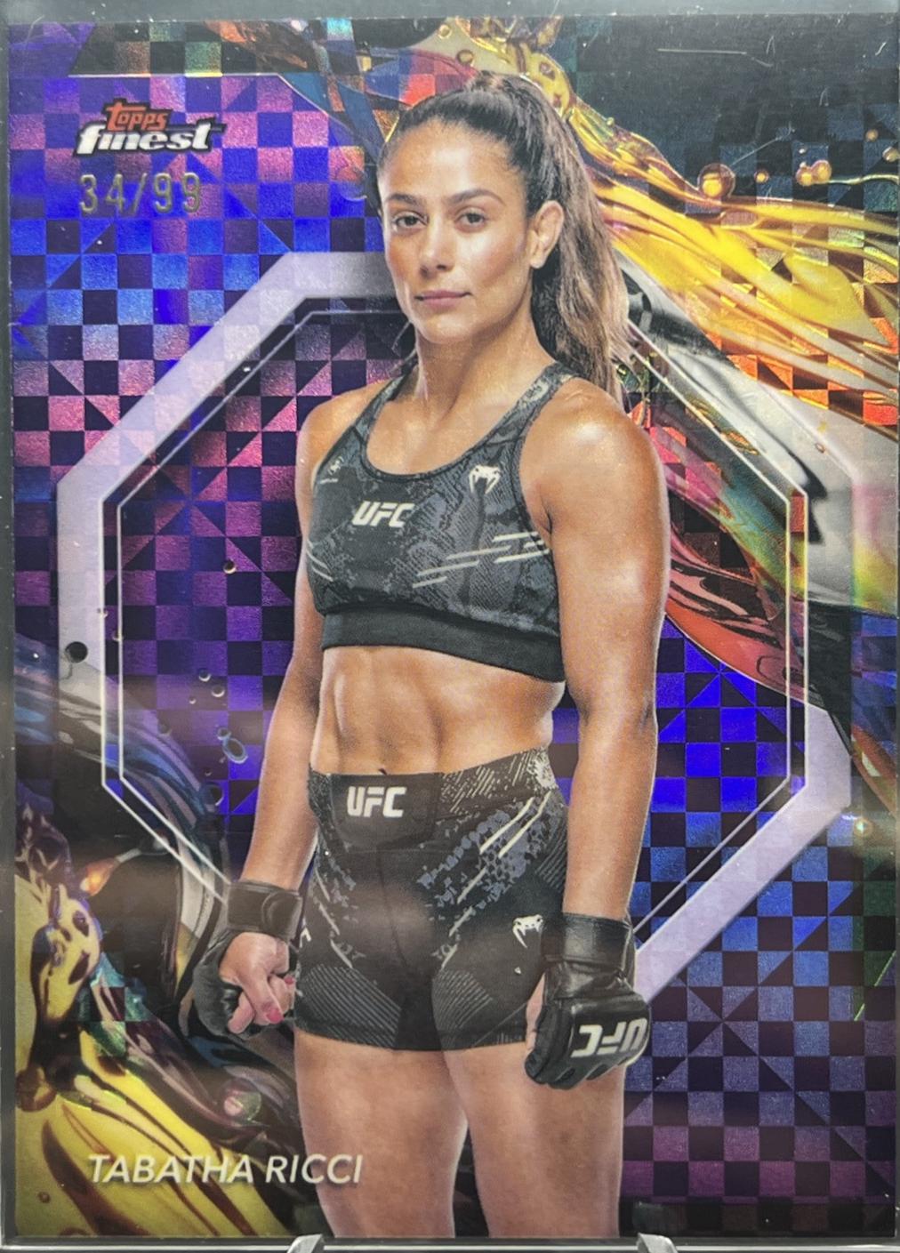 Tabatha Ricci 2024 Topps Finest UFC Base Uncommon #176 Purple Checkerboard Refractor