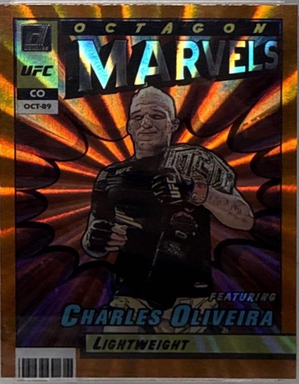 Charles Oliveira 2022 Panini Donruss UFC Octagon Marvels #1 Orange