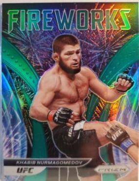 Khabib Nurmagomedov 2022 Panini Prizm UFC Fireworks #5 Green