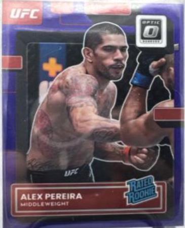 Alex Pereira 2023 Panini Donruss Optic UFC Base #108 Purple