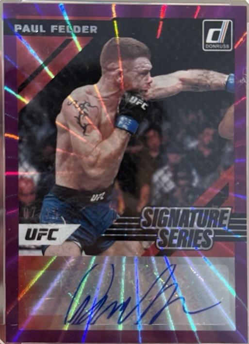 Paul Felder 2022 Panini Donruss UFC Signature Series #47 Purple Laser