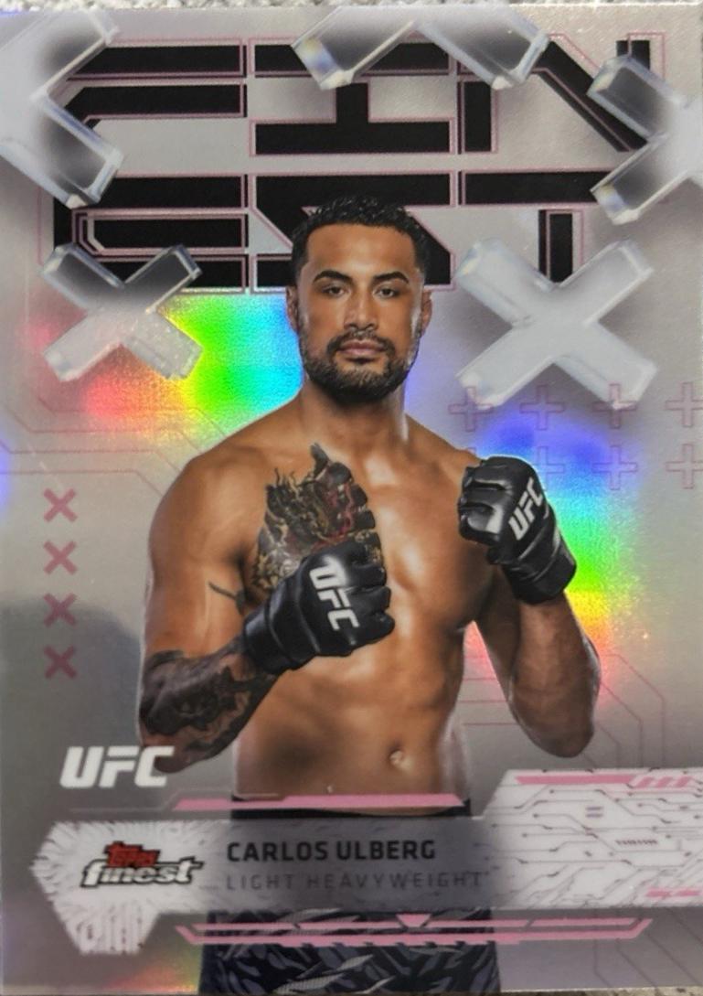 Carlos Ulberg 2025 Topps Finest UFC Base Common #37 Refractor