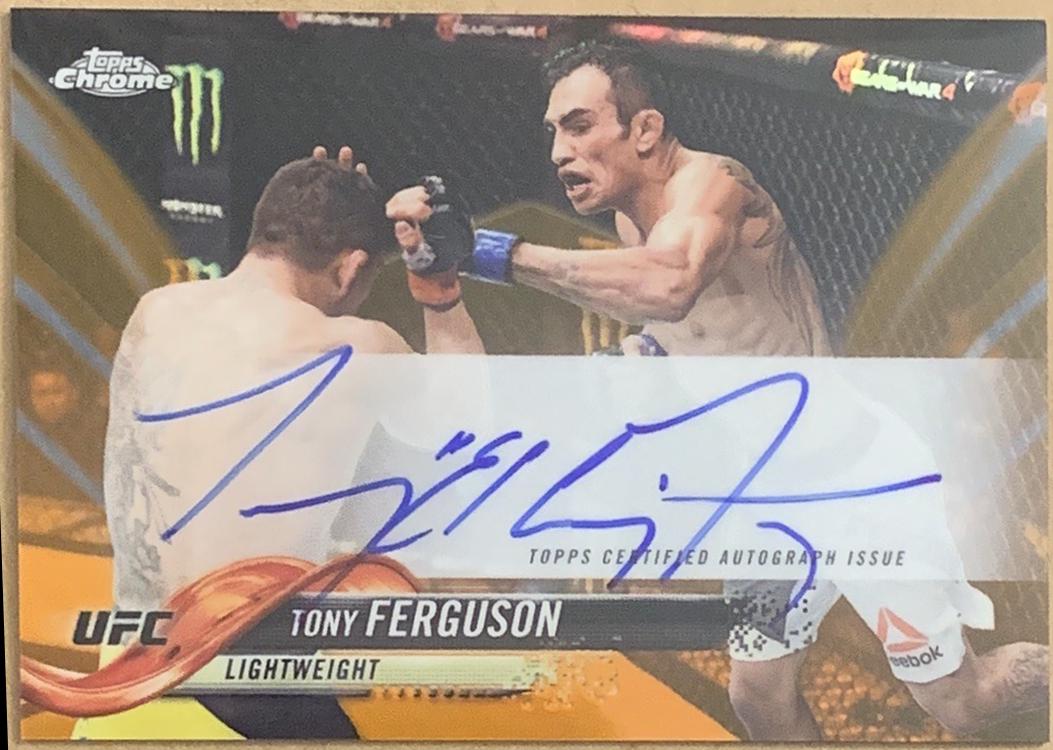 Tony Ferguson 2025 Topps Chrome UFC UFC Signatures #SIG-TF Orange Refractor