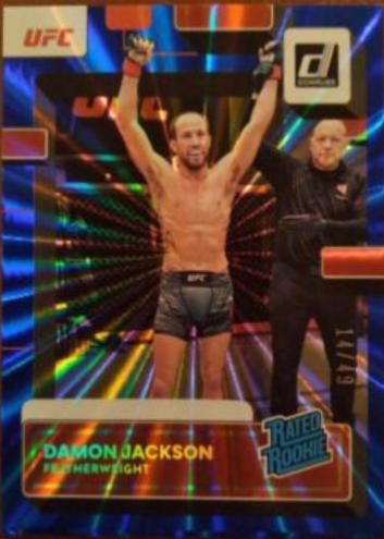 Damon Jackson 2023 Panini Donruss UFC Base #215 Blue Laser