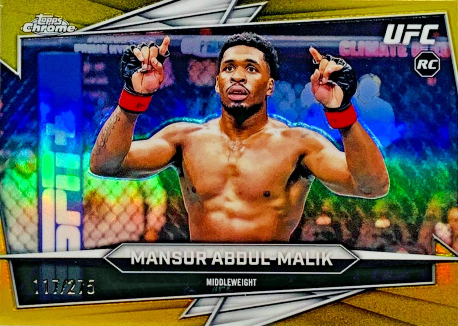 Mansur Abdul-Malik 2026 Topps Chrome UFC Base #59 Yellow Refractor