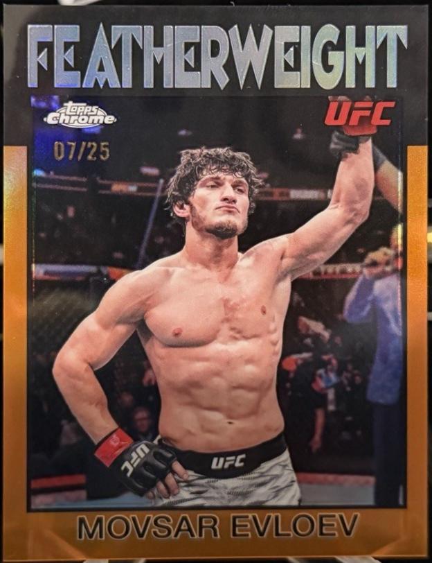 Movsar Evloev 2026 Topps Chrome UFC 1986 Topps #86-17 Orange Refractor
