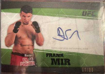 Frank Mir 2010 Topps UFC Knockout Autographs #A-FM Green