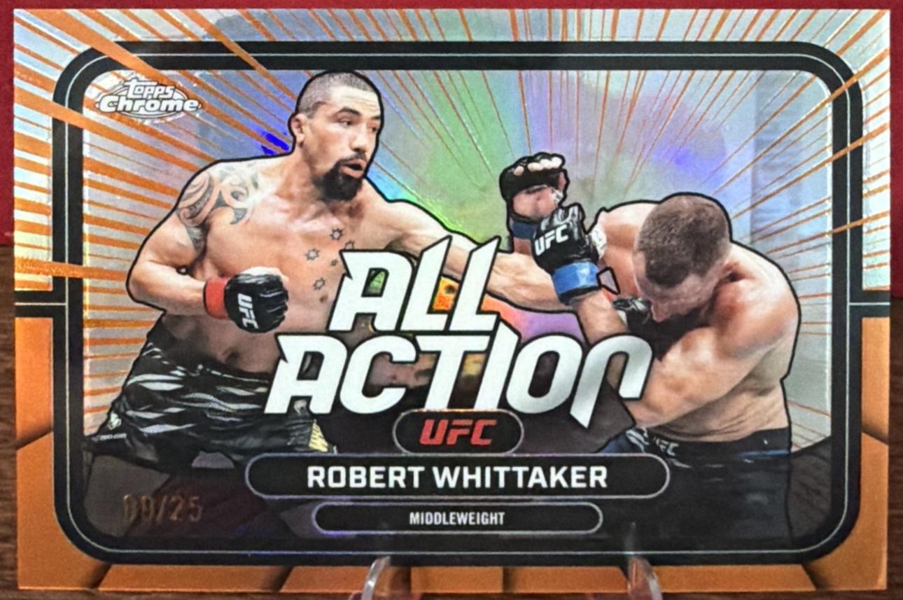 Robert Whittaker 2026 Topps Chrome UFC All-Action #AA-4 Orange Refractor