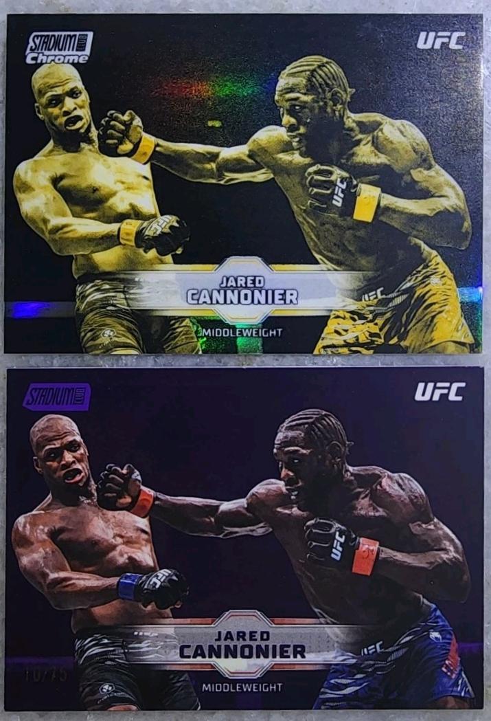 Jared Cannonier 2026 Topps Stadium Club UFC Chrome Base #CB-123 Turquoise Refractor