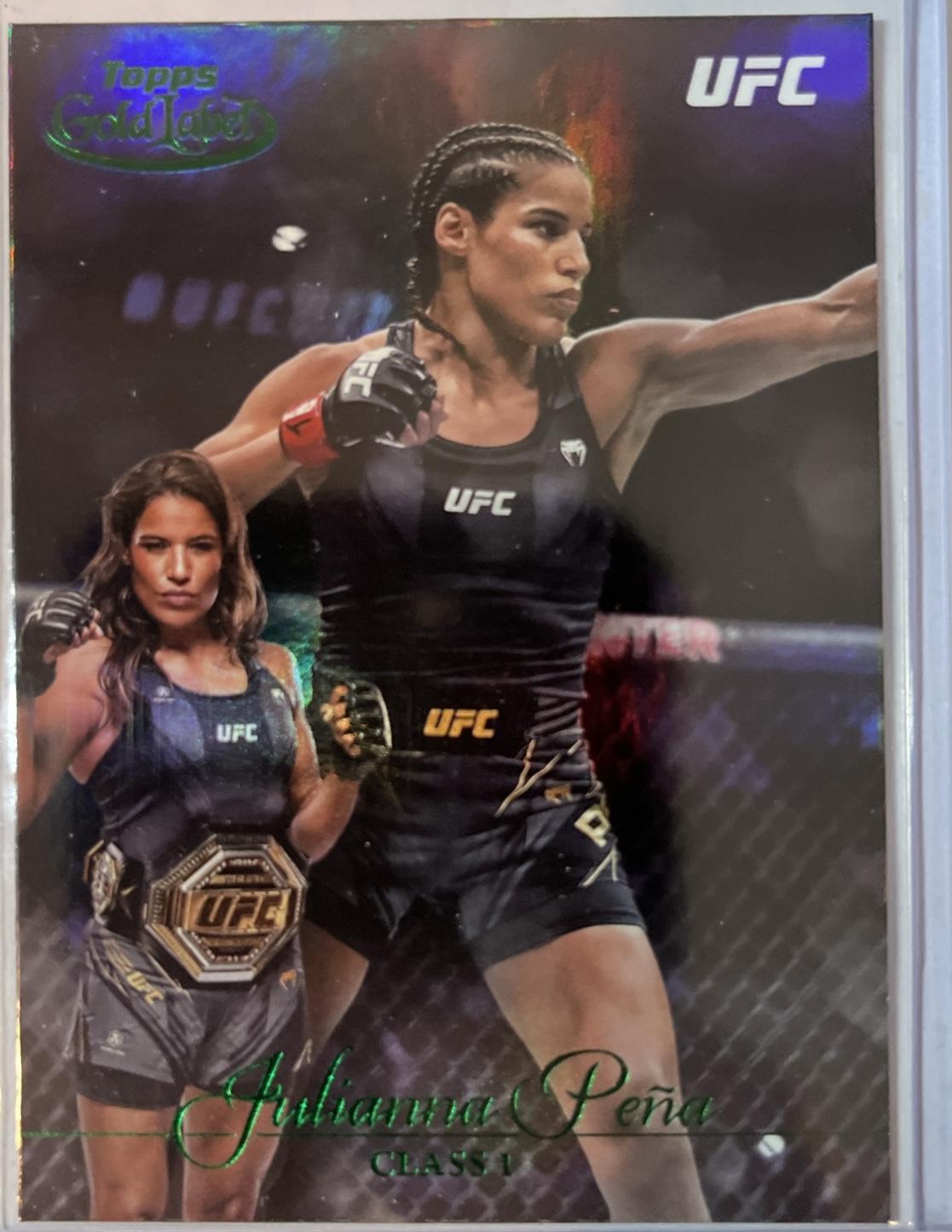 Julianna Peña 2024 Topps Gold Label UFC Base Class I #21 Green
