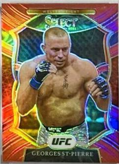 Georges St-Pierre 2021 Panini Select UFC Concourse #14 Red Prizm