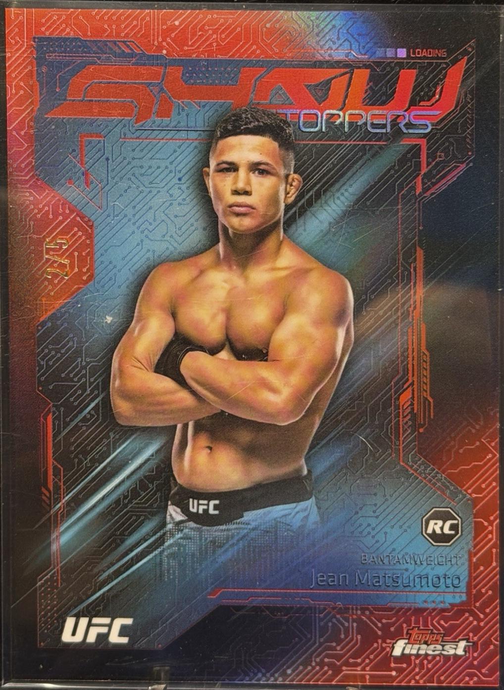 Jean Matsumoto 2025 Topps Finest UFC Showstoppers #SS-14 Red Refractor