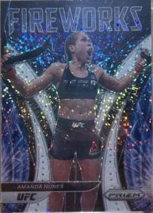 Amanda Nunes 2022 Panini Prizm UFC Fireworks #24 White Sparkle