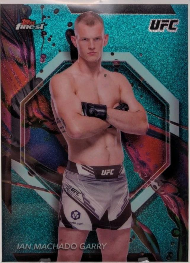 Ian Machado Garry 2024 Topps Finest UFC Base Common #76 Aqua Glitter Refractor