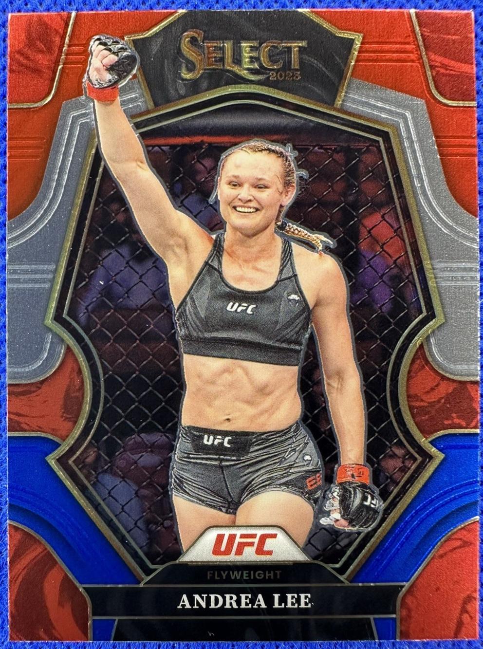 Andrea Lee 2023 Panini Select UFC Premier Level #158 Red Blue Base