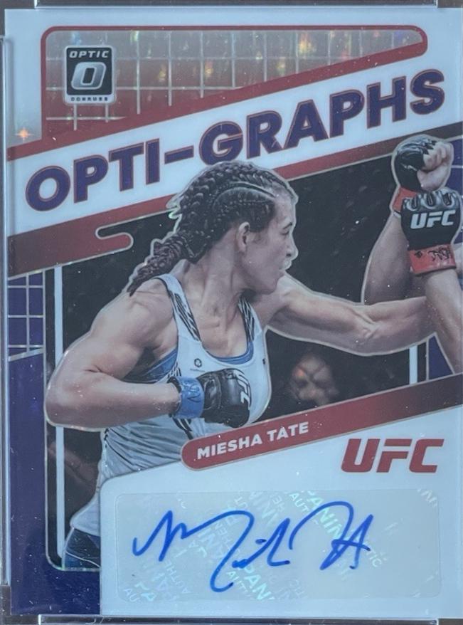 Miesha Tate 2022 Panini Donruss Optic UFC Opti-Graphs #40 Purple Stars FOTL