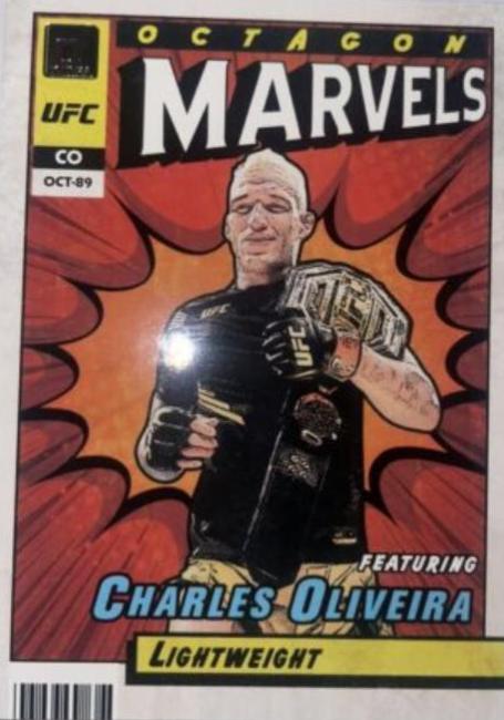 Charles Oliveira 2022 Panini Donruss UFC Octagon Marvels #1 Press Proof
