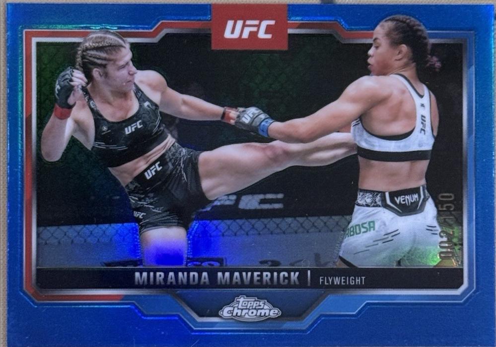 Miranda Maverick 2025 Topps Chrome UFC Base #5 Blue Refractor