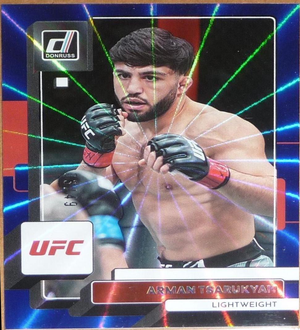 Arman Tsarukyan 2023 Panini Donruss UFC Base #8 Blue Laser