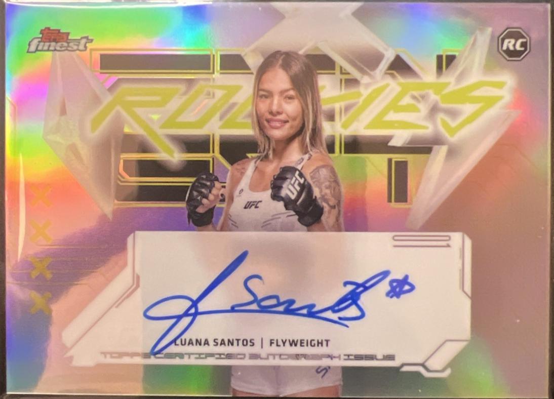 Luana Santos 2025 Topps Finest UFC Finest Rookie Autographs #FRA-LS Refractor