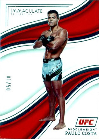 Paulo Costa 2023 Panini Immaculate Collection UFC Base #10 Platinum