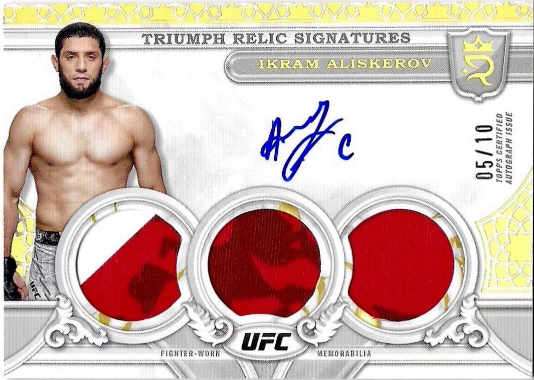 Ikram Aliskerov 2024 Topps Royalty UFC Triumph Relic Signatures #TRS-IAV Platinum