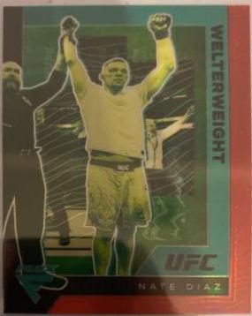 Nate Diaz 2021 Panini Chronicles UFC Base Flux #260 White Sparkle