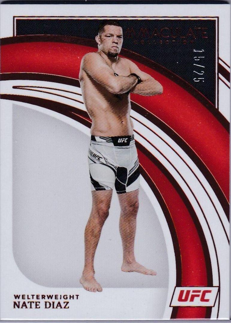 Nate Diaz 2022 Panini Immaculate UFC Base #37 Red