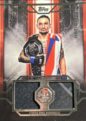 Max Holloway 2025 Topps Knockout UFC 1-2 Combo Relics #OTC-MH Red