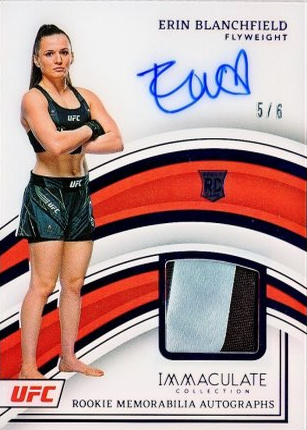 Erin Blanchfield 2023 Panini Immaculate Collection UFC Rookie Memorabilia Autographs #116