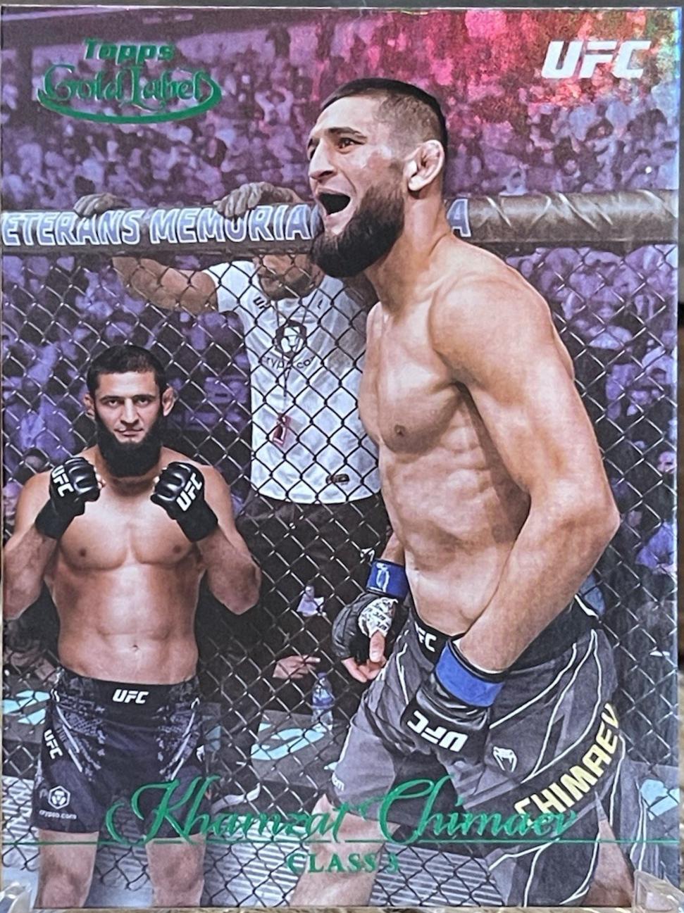 Khamzat Chimaev 2024 Topps Gold Label UFC Base Class III #23 Green