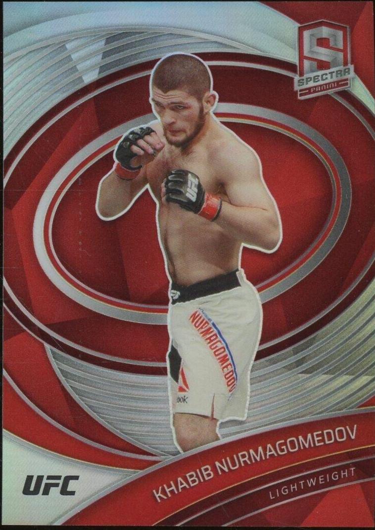 Khabib Nurmagomedov 2021 Panini Chronicles UFC Base Spectra #282 Red