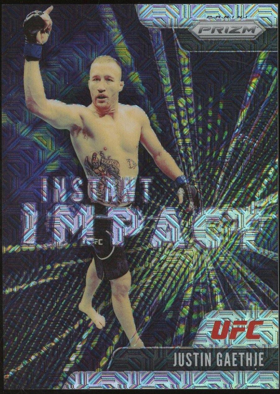 Justin Gaethje 2021 Panini Prizm UFC Instant Impact #15 Mojo