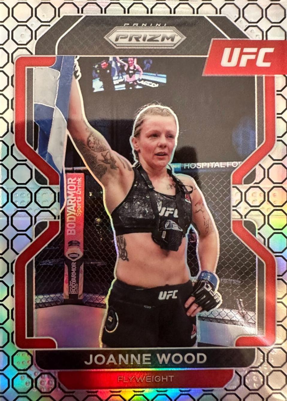 Joanne Wood 2022 Panini Prizm UFC Base #195 Octagon