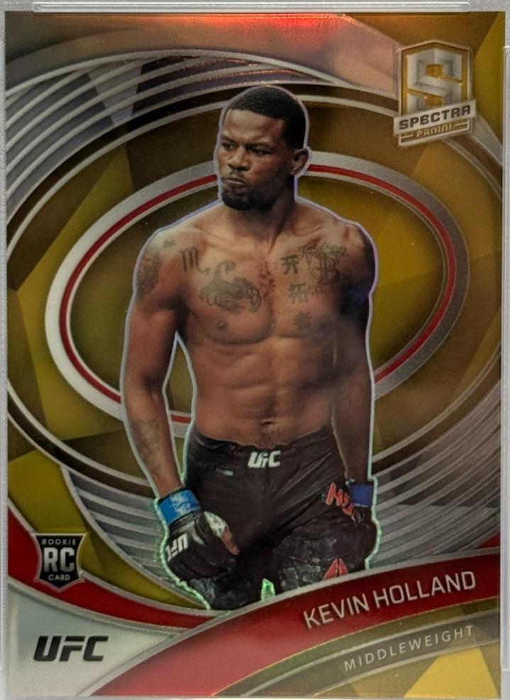 Kevin Holland 2021 Panini Chronicles UFC Base Spectra #283 Gold